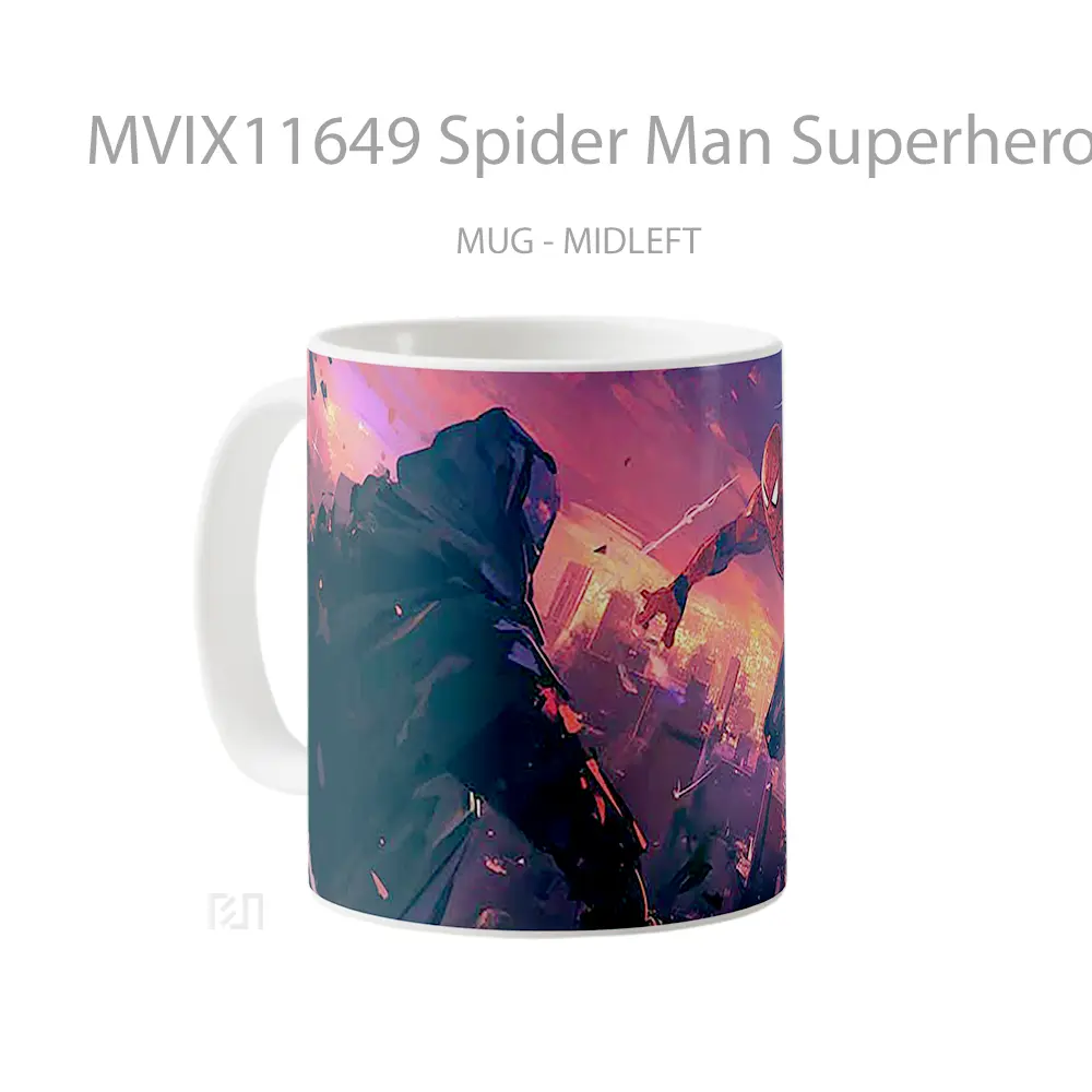 Mug Spider Man Superhero Clash Mug Anime Populer Koleksi Spesial - All-side / Desain