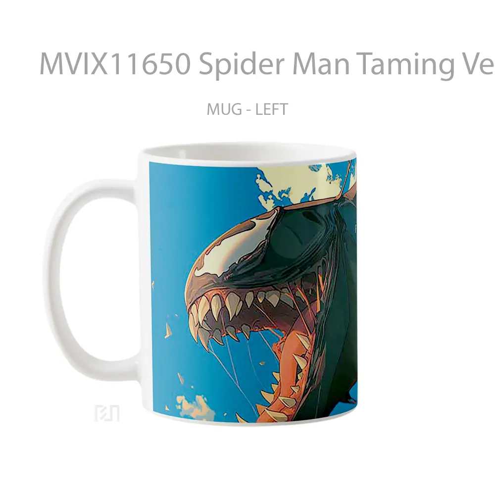 Mug Spider Man Taming Venom Hadiah Lucu dan Menarik - All-side / Desain