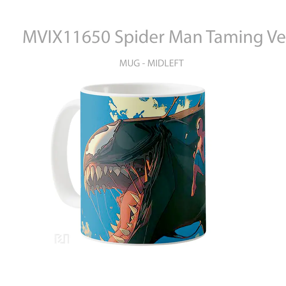Mug Spider Man Taming Venom Hadiah Lucu dan Menarik - All-side / Desain