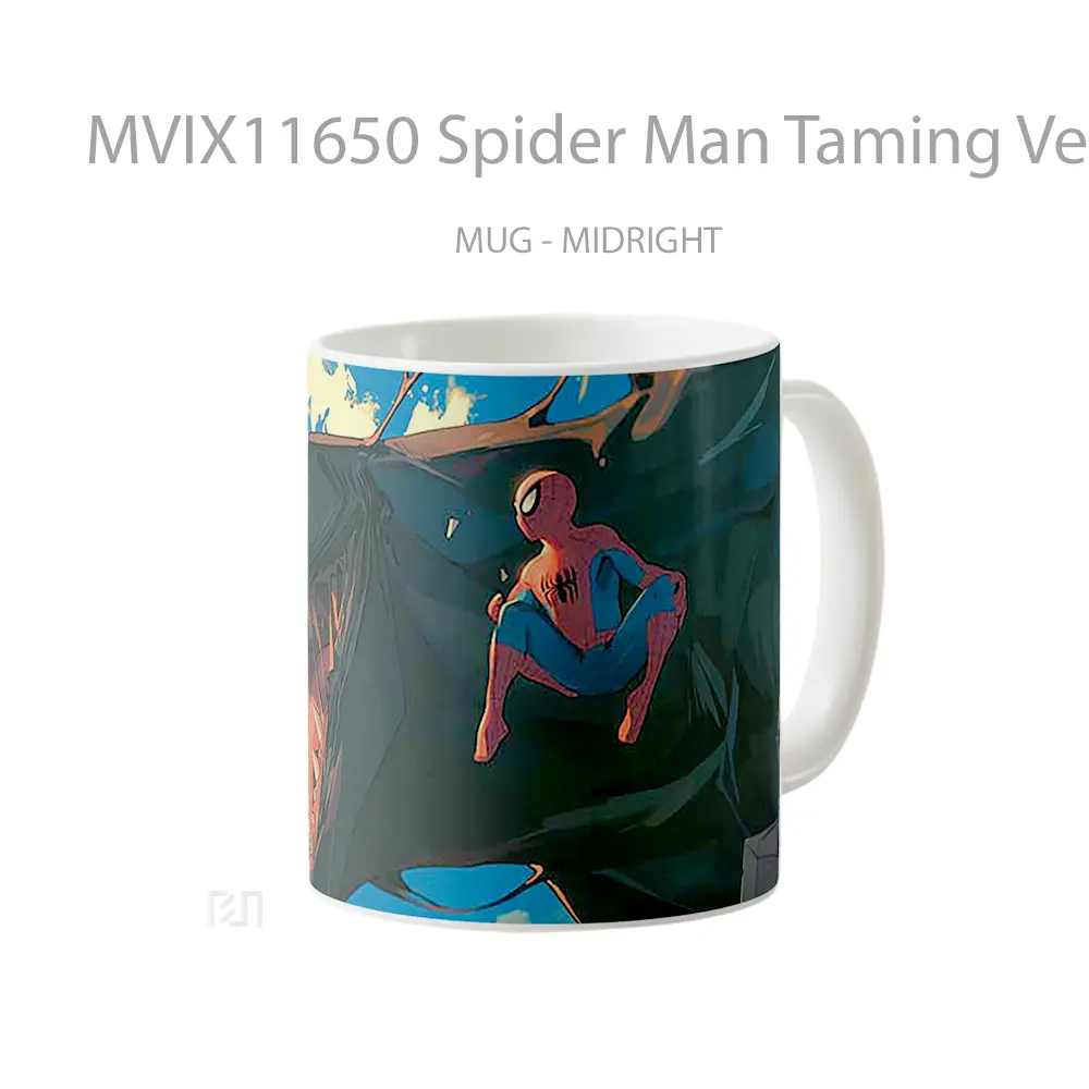 Mug Spider Man Taming Venom Hadiah Lucu dan Menarik - All-side / Desain