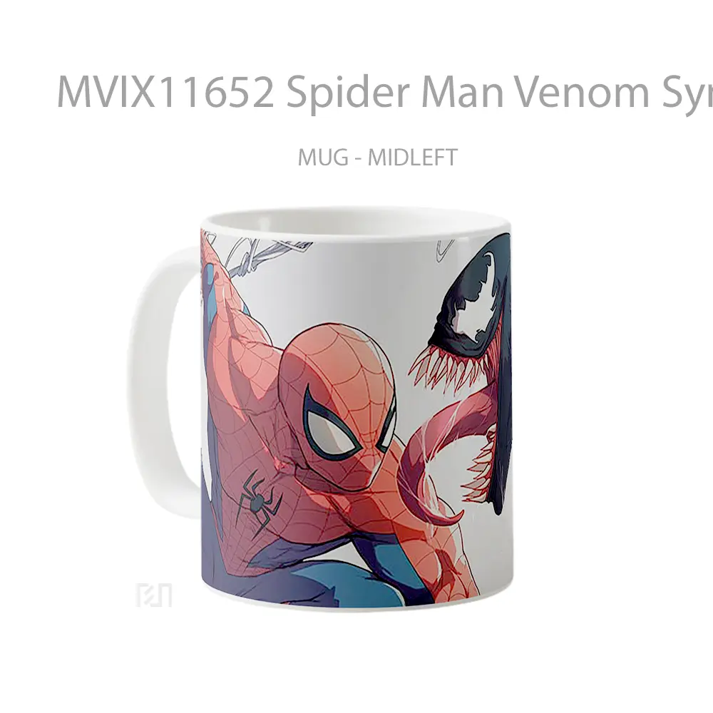 Mug Spider Man Venom Symbiote Battle Hadiah Lucu dan Menarik - All-side / Desain
