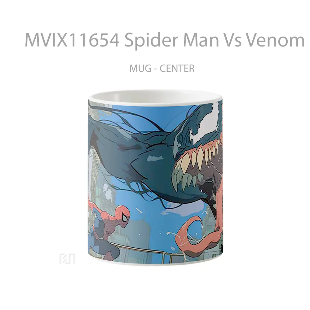 Mug Spider Man Vs Venom City Battle Mug Aesthetic Koleksi Spesial