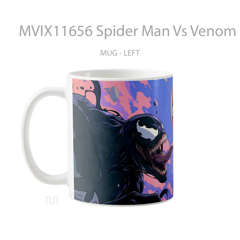 Mug Spider Man Vs Venom Showdown Hadiah Lucu dan Menarik - All-side / Desain