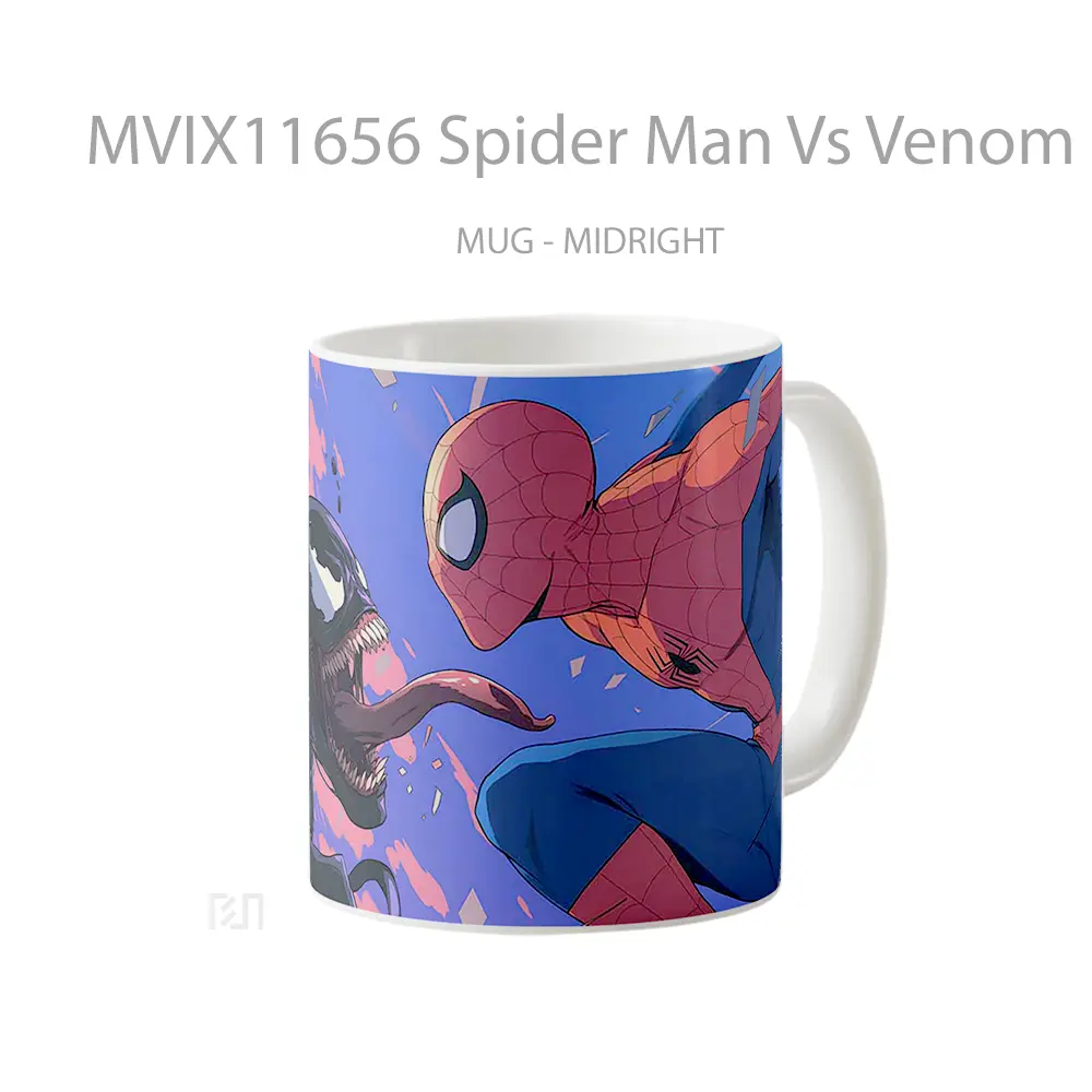 Mug Spider Man Vs Venom Showdown Hadiah Lucu dan Menarik - All-side / Desain