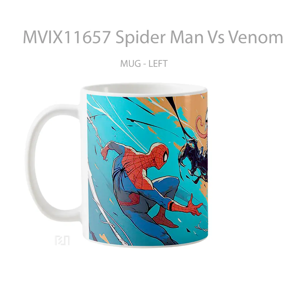 Mug Spider Man Vs Venom Swing Battle Hadiah Lucu dan Menarik - All-side / Desain