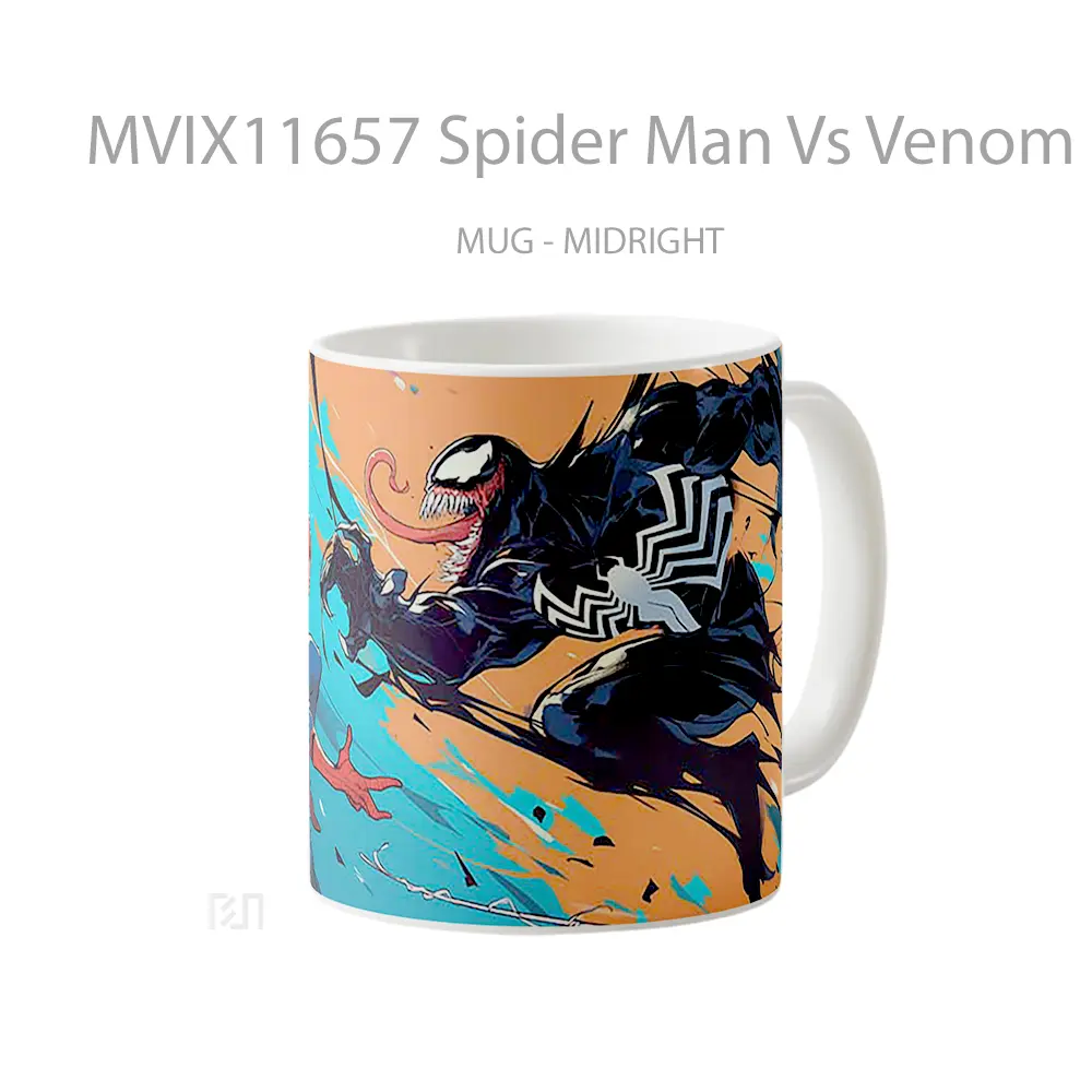 Mug Spider Man Vs Venom Swing Battle Hadiah Lucu dan Menarik - All-side / Desain