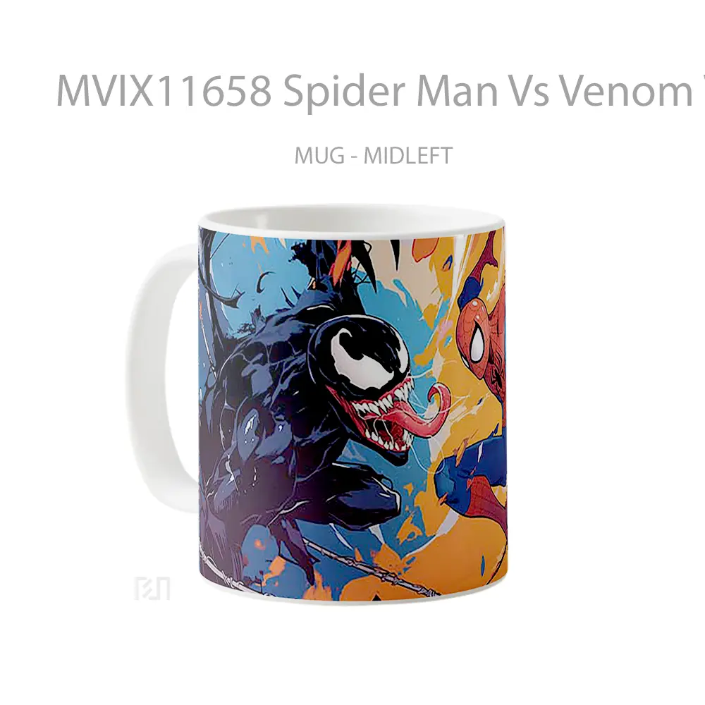 Mug Spider Man Vs Venom Web Fight Koleksi Mug Limited Edition - All-side / Desain