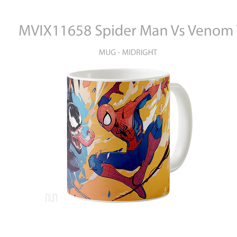 Mug Spider Man Vs Venom Web Fight Koleksi Mug Limited Edition - All-side / Desain