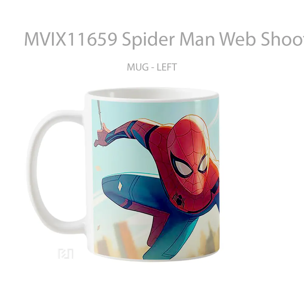 Mug Spider Man Web Shooter In Action Hadiah Lucu dan Menarik - All-side / Desain