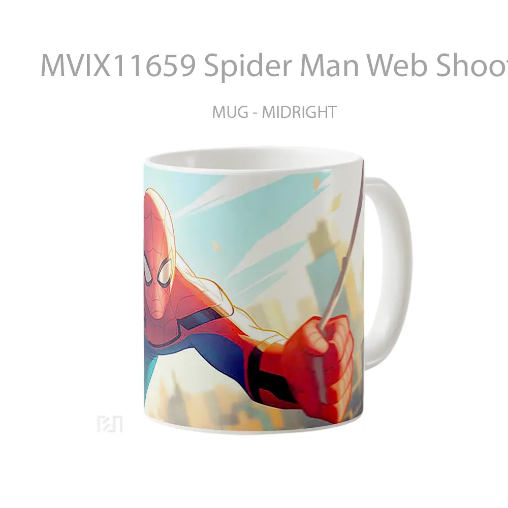 Mug Spider Man Web Shooter In Action Hadiah Lucu dan Menarik - All-side / Desain