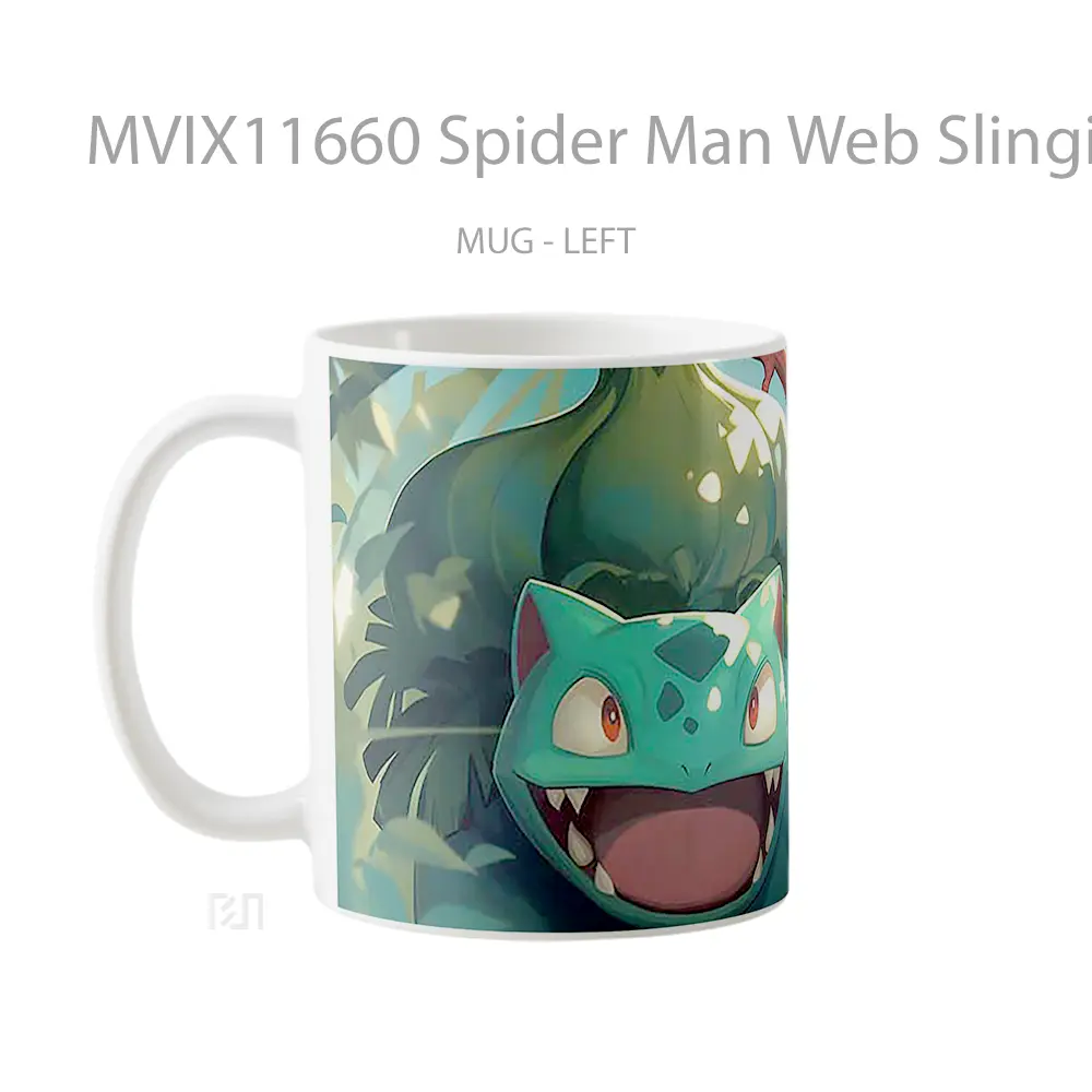 Mug Spider Man Web Slinging With Venusaur Gelas Keramik Desain Unik - All-side / Desain