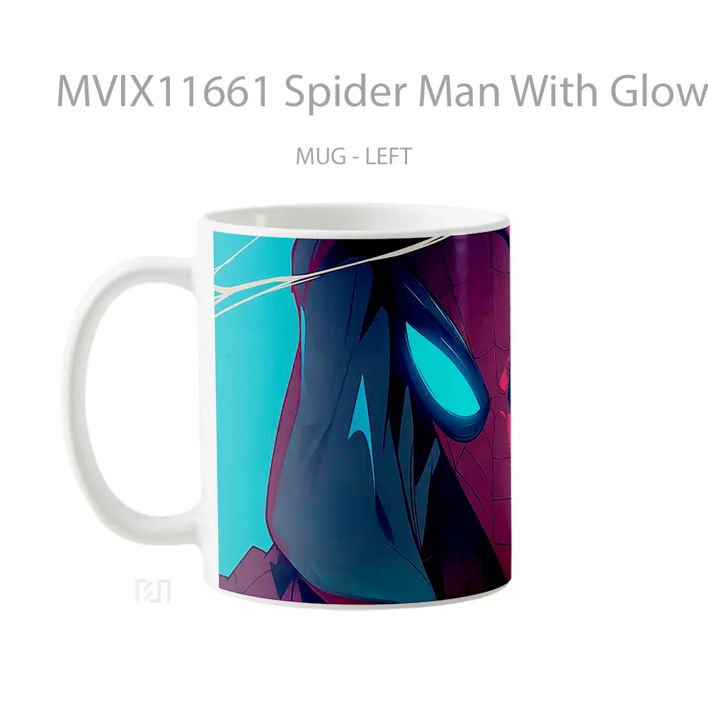 Mug Spider Man With Glowing Eyes Mug Aesthetic Koleksi Spesial - All-side / Desain