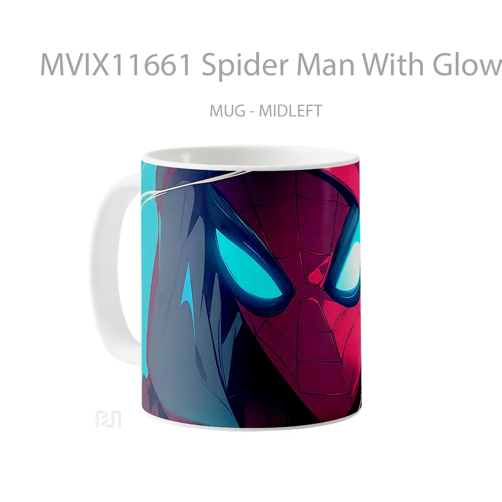 Mug Spider Man With Glowing Eyes Mug Aesthetic Koleksi Spesial - All-side / Desain