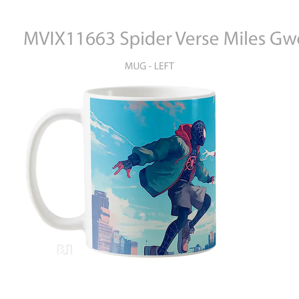 Mug Spider Verse Miles Gwen Swinging Koleksi Mug Limited Edition - All-side / Desain