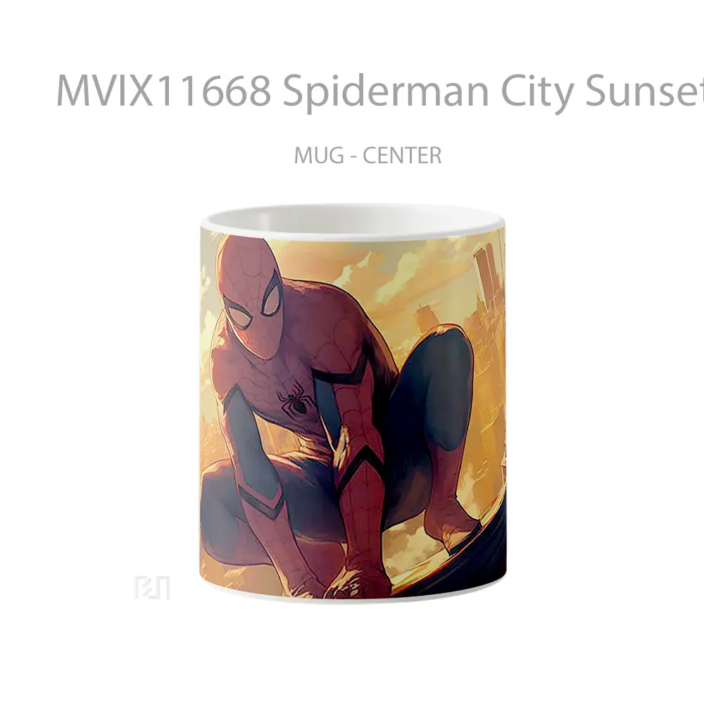 Mug Spiderman City Sunset Perch Koleksi Mug Film dan Komik