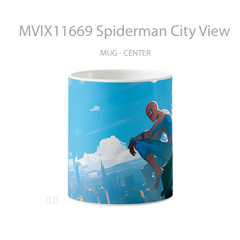 Mug Spiderman City View Merchandise Karakter Ikonik