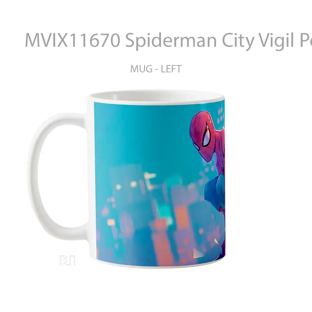 Mug Spiderman City Vigil Pc 1 Koleksi Mug Film dan Komik - All-side / Desain