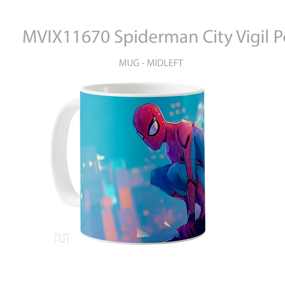 Mug Spiderman City Vigil Pc 1 Koleksi Mug Film dan Komik - All-side / Desain