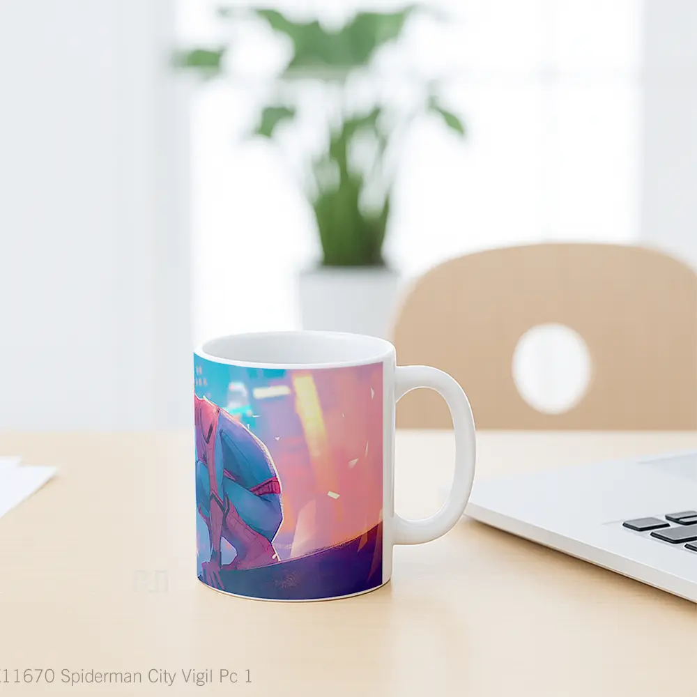 Mug Spiderman City Vigil Pc 1 Koleksi Mug Film dan Komik - All-side / Desain