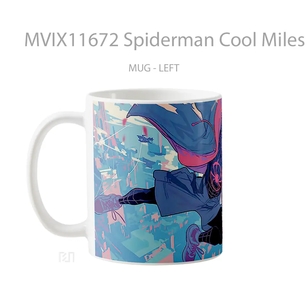 Mug Spiderman Cool Miles Morales Gelas Keramik Koleksi Superhero - All-side / Desain