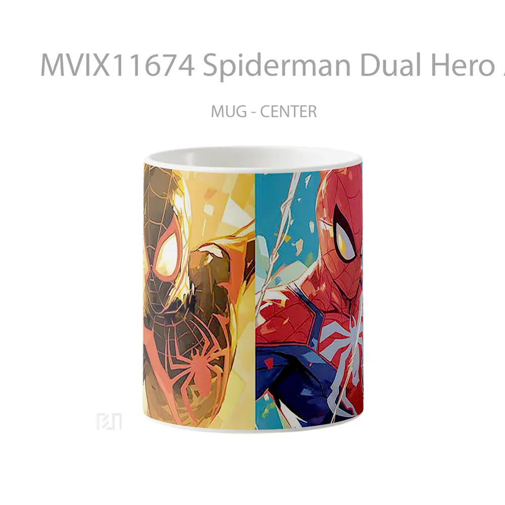 Mug Spiderman Dual Hero Action Gelas Keramik Koleksi Anime