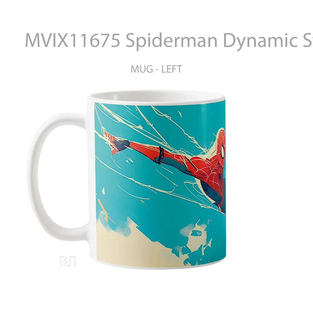 Mug Spiderman Dynamic Swing Hadiah Spesial Fans Superhero - All-side / Desain