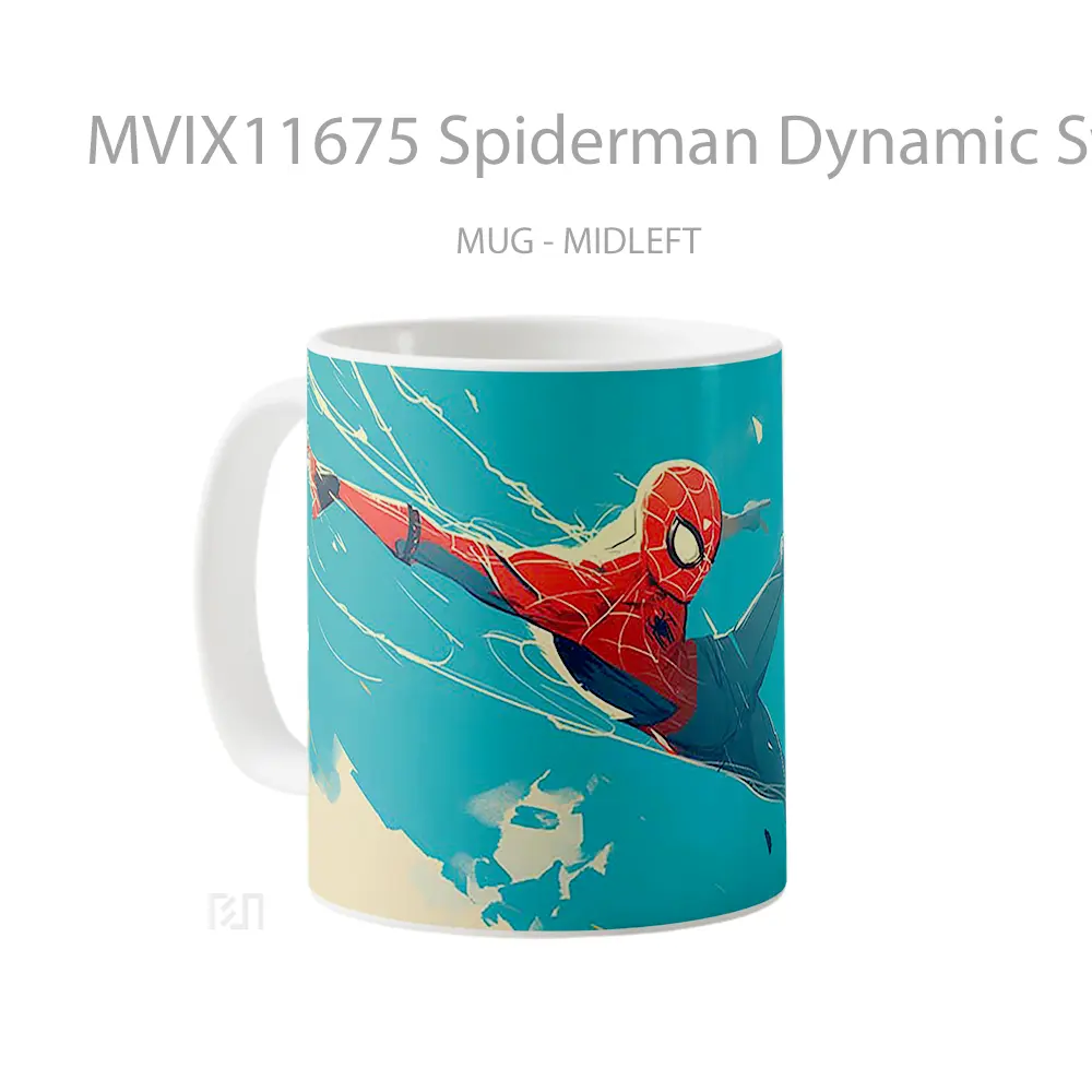 Mug Spiderman Dynamic Swing Hadiah Spesial Fans Superhero - All-side / Desain