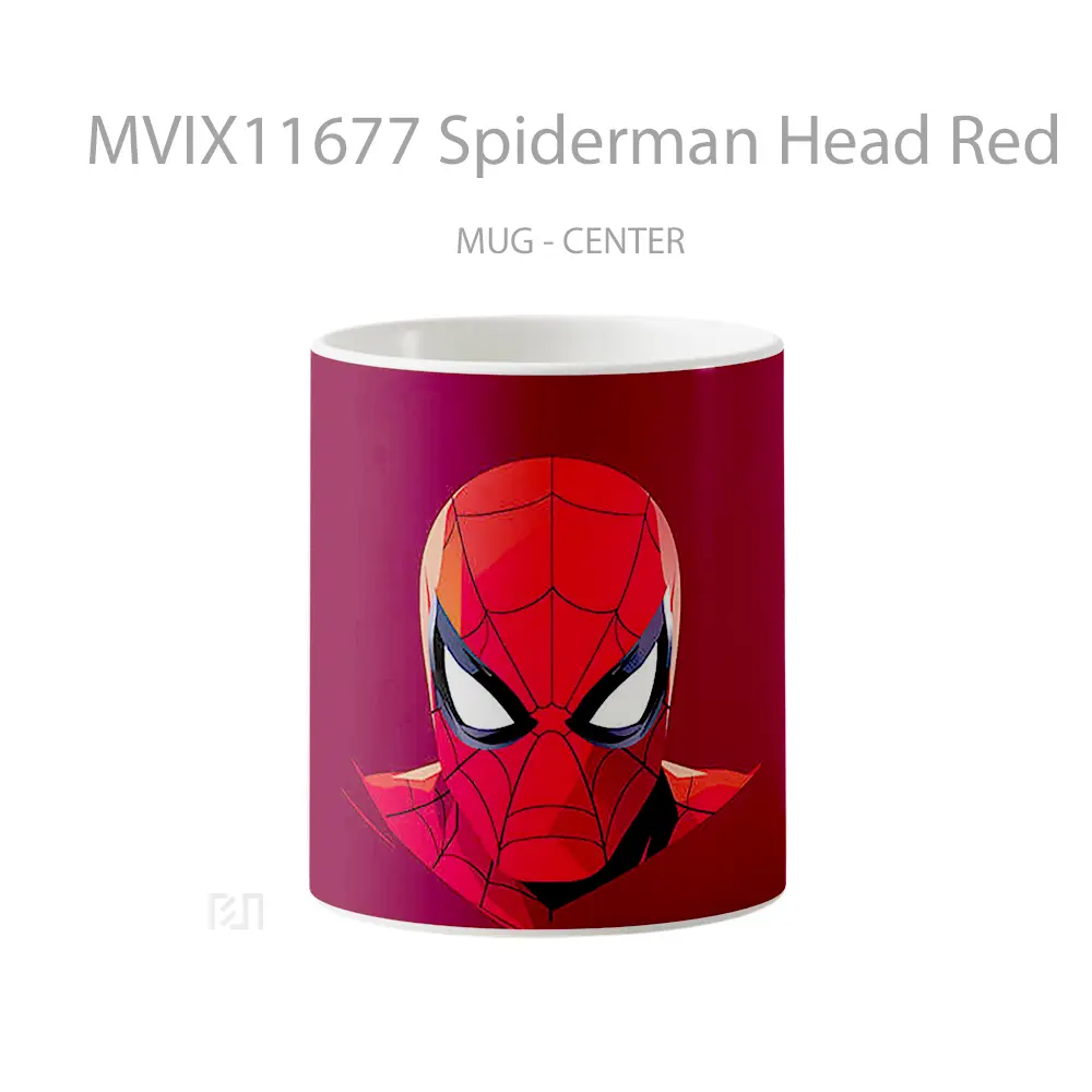 Mug Spiderman Head Red Gelas Keramik Koleksi Superhero