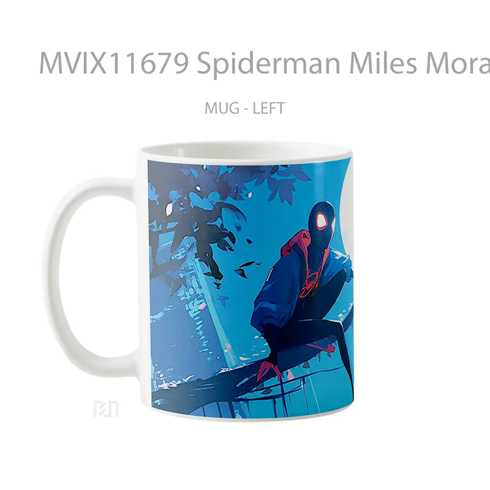 Mug Spiderman Miles Morales Full Moon Gelas Keramik Koleksi Superhero - All-side / Desain