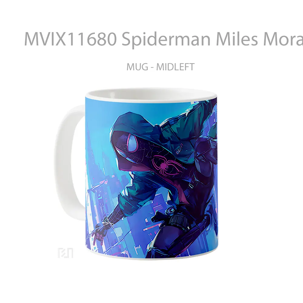 Mug Spiderman Miles Morales Night City Koleksi Mug Film dan Komik - All-side / Desain