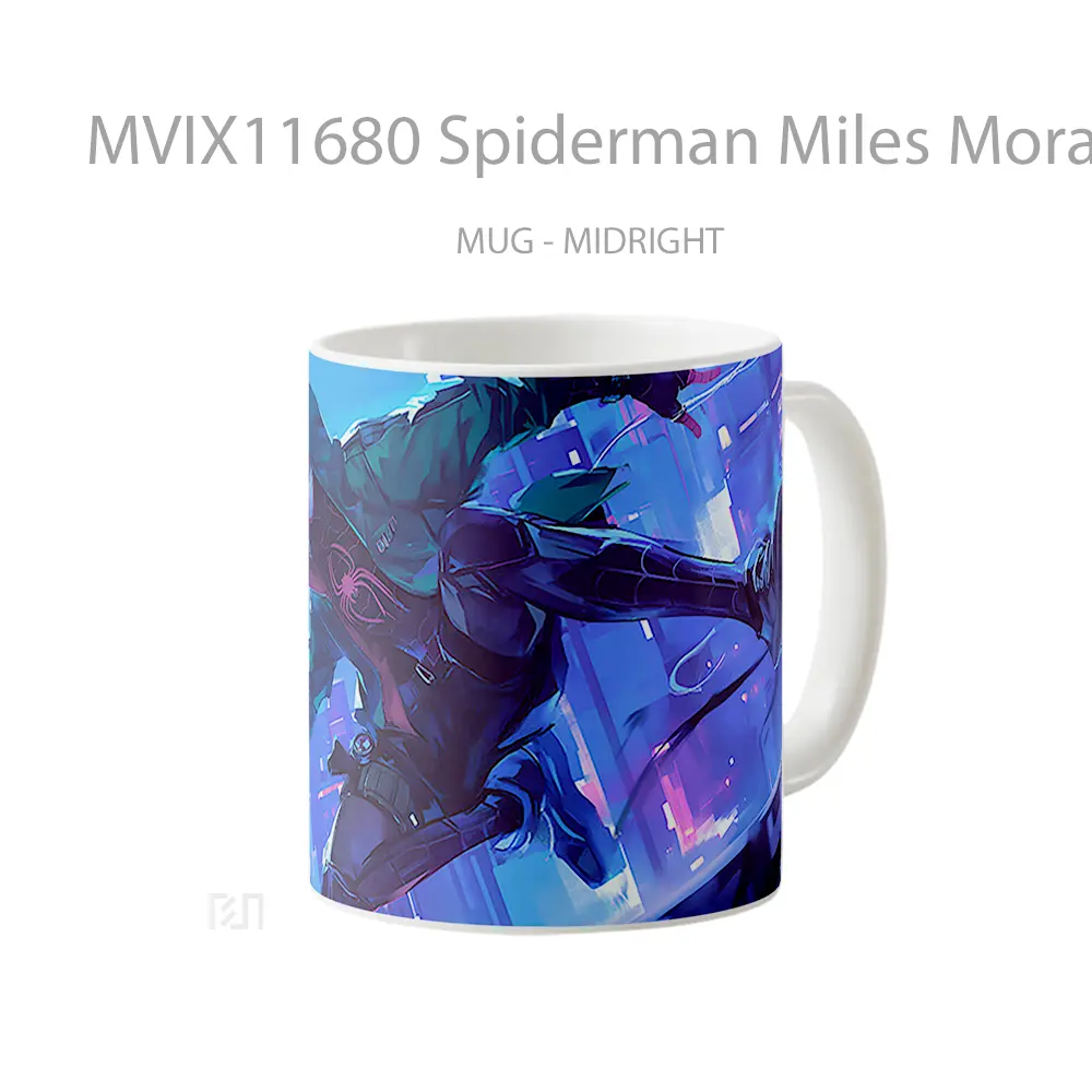 Mug Spiderman Miles Morales Night City Koleksi Mug Film dan Komik - All-side / Desain