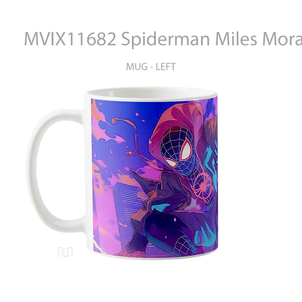 Mug Spiderman Miles Morales Trippy Urban Gelas Keramik Koleksi Superhero - All-side / Desain