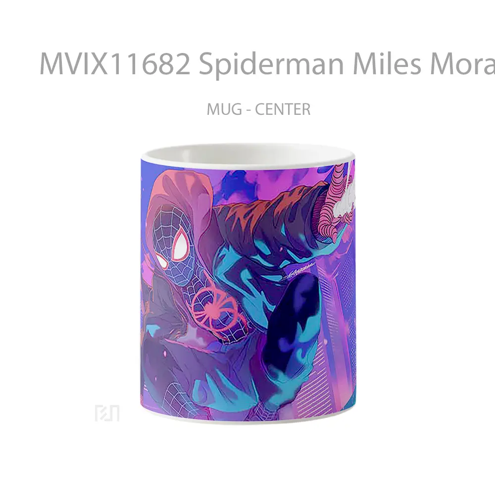 Mug Spiderman Miles Morales Trippy Urban Gelas Keramik Koleksi Superhero