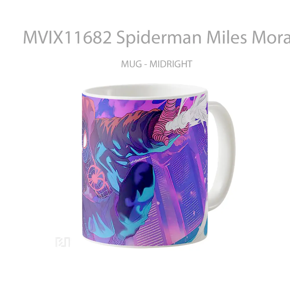 Mug Spiderman Miles Morales Trippy Urban Gelas Keramik Koleksi Superhero - All-side / Desain