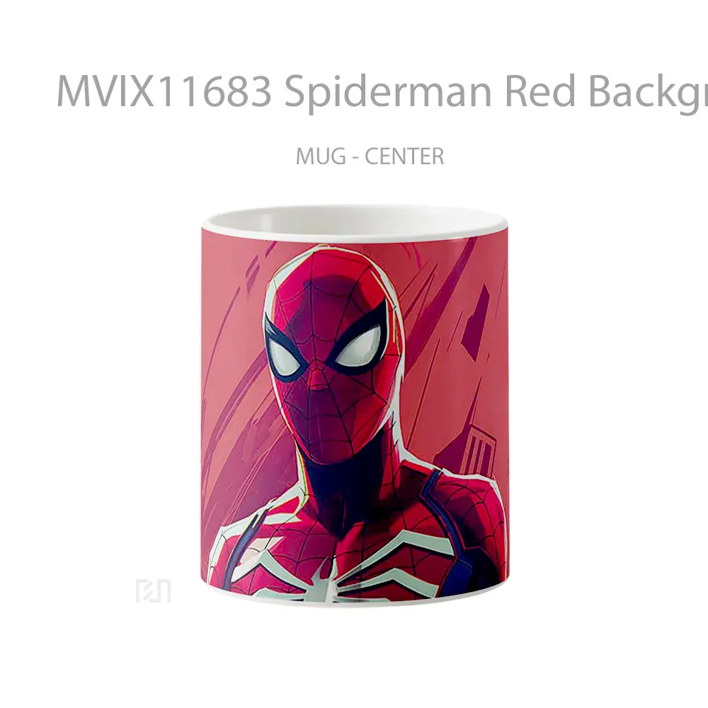 Mug Spiderman Red Background Koleksi Mug Film dan Komik