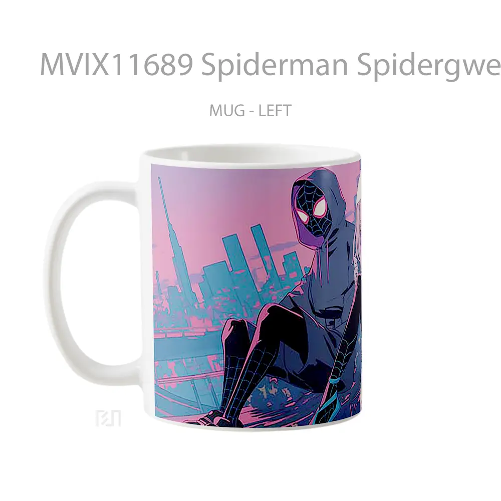 Mug Spiderman Spidergwen Neon City Merchandise Karakter Ikonik - All-side / Desain