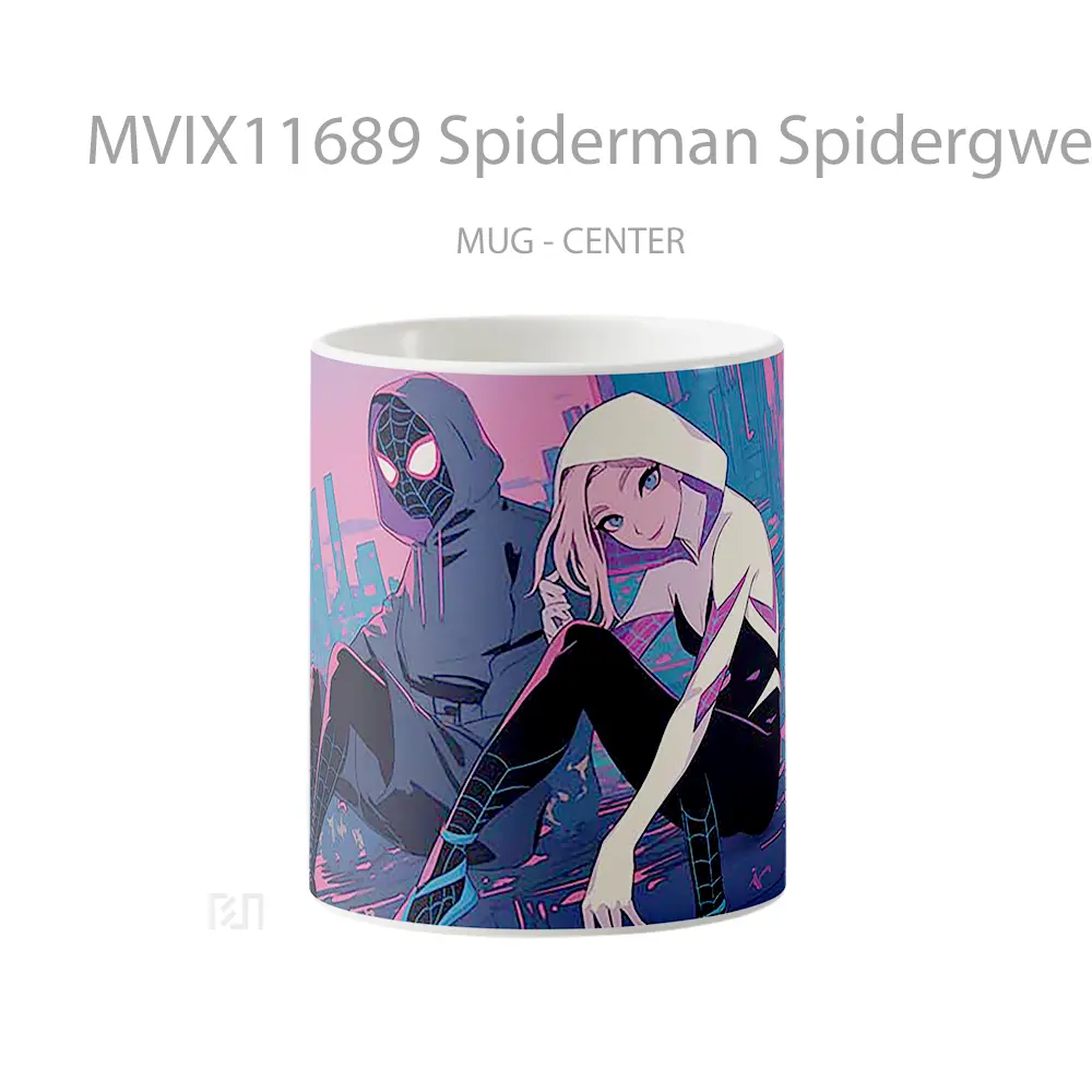 Mug Spiderman Spidergwen Neon City Merchandise Karakter Ikonik