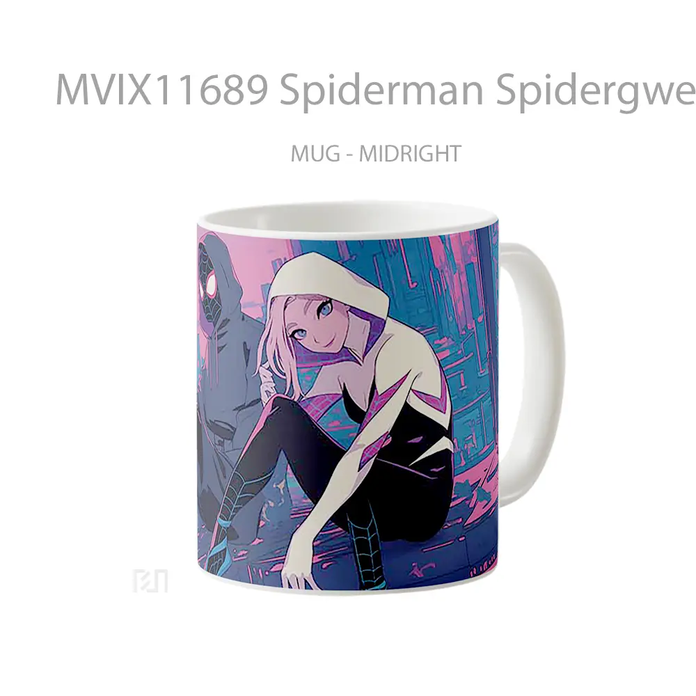 Mug Spiderman Spidergwen Neon City Merchandise Karakter Ikonik - All-side / Desain