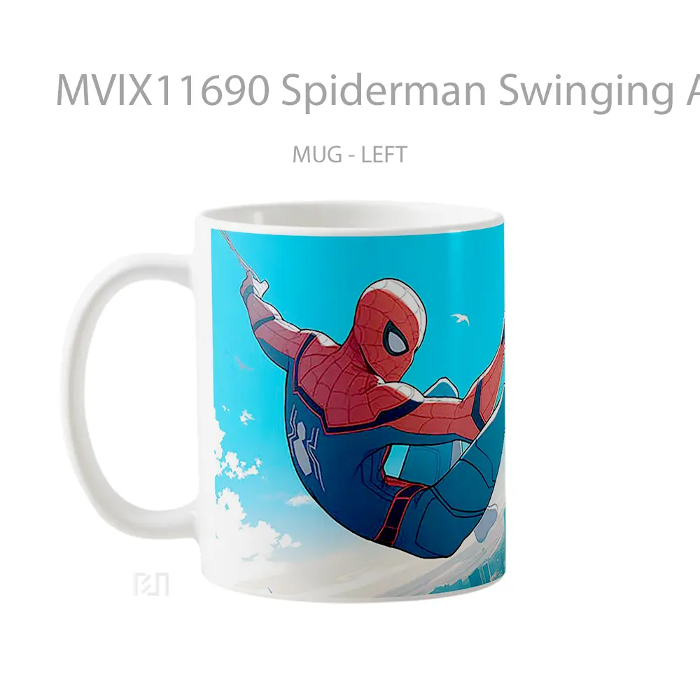 Mug Spiderman Swinging Action Merchandise Karakter Ikonik - All-side / Desain