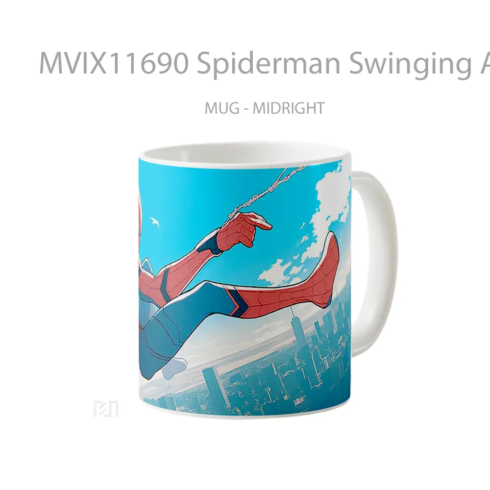 Mug Spiderman Swinging Action Merchandise Karakter Ikonik - All-side / Desain