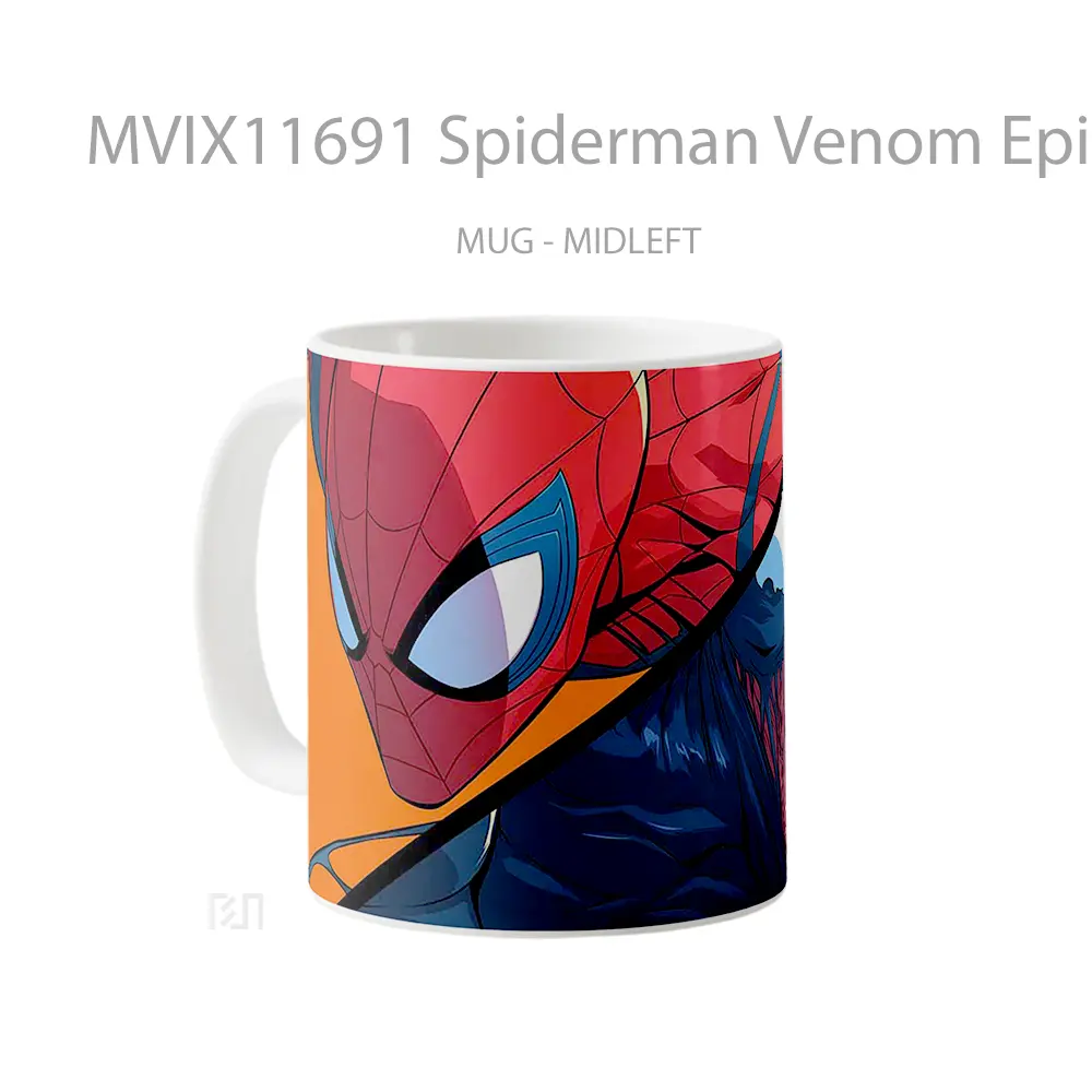 Mug Spiderman Venom Epic Dual Scene Hadiah Spesial Fans Superhero - All-side / Desain