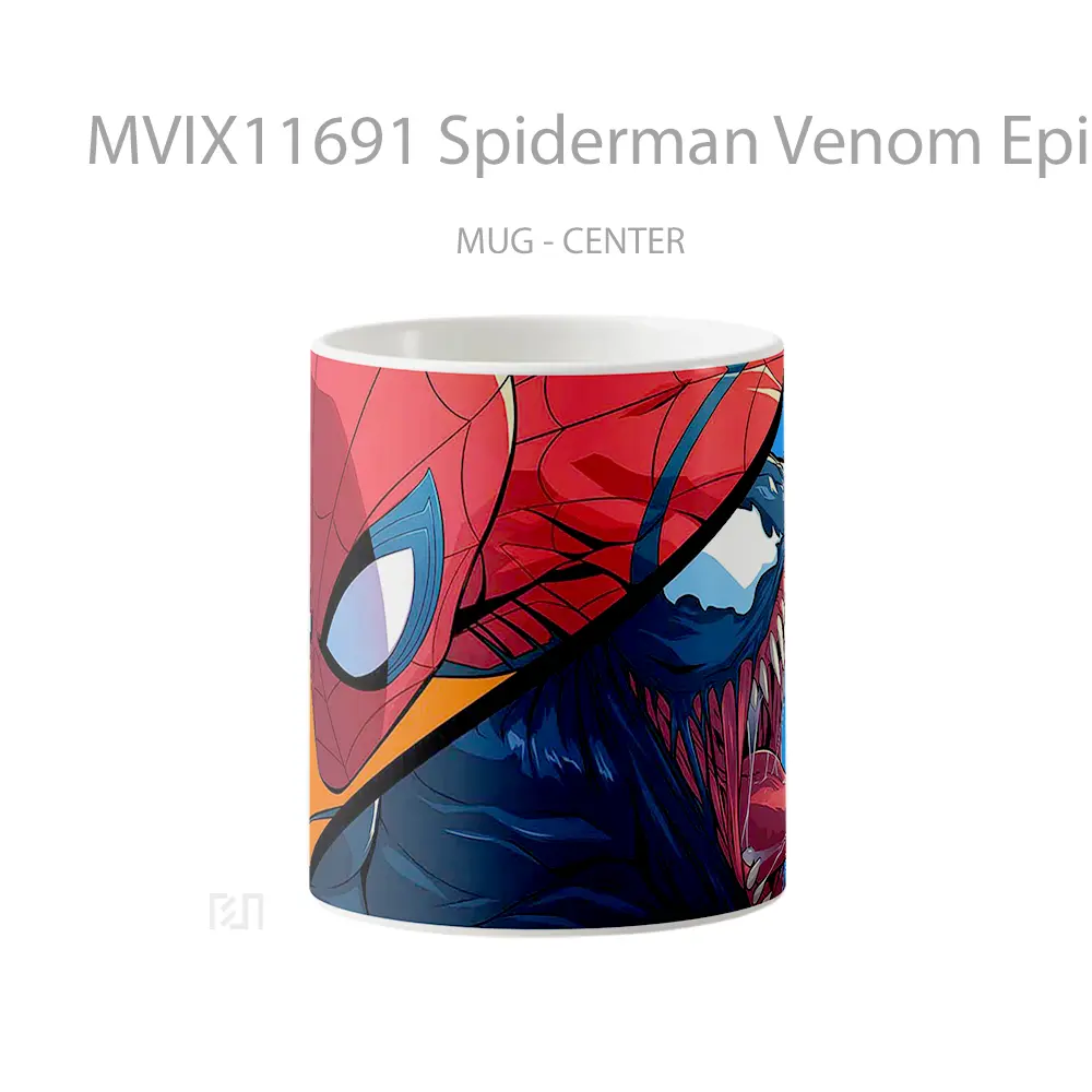 Mug Spiderman Venom Epic Dual Scene Hadiah Spesial Fans Superhero
