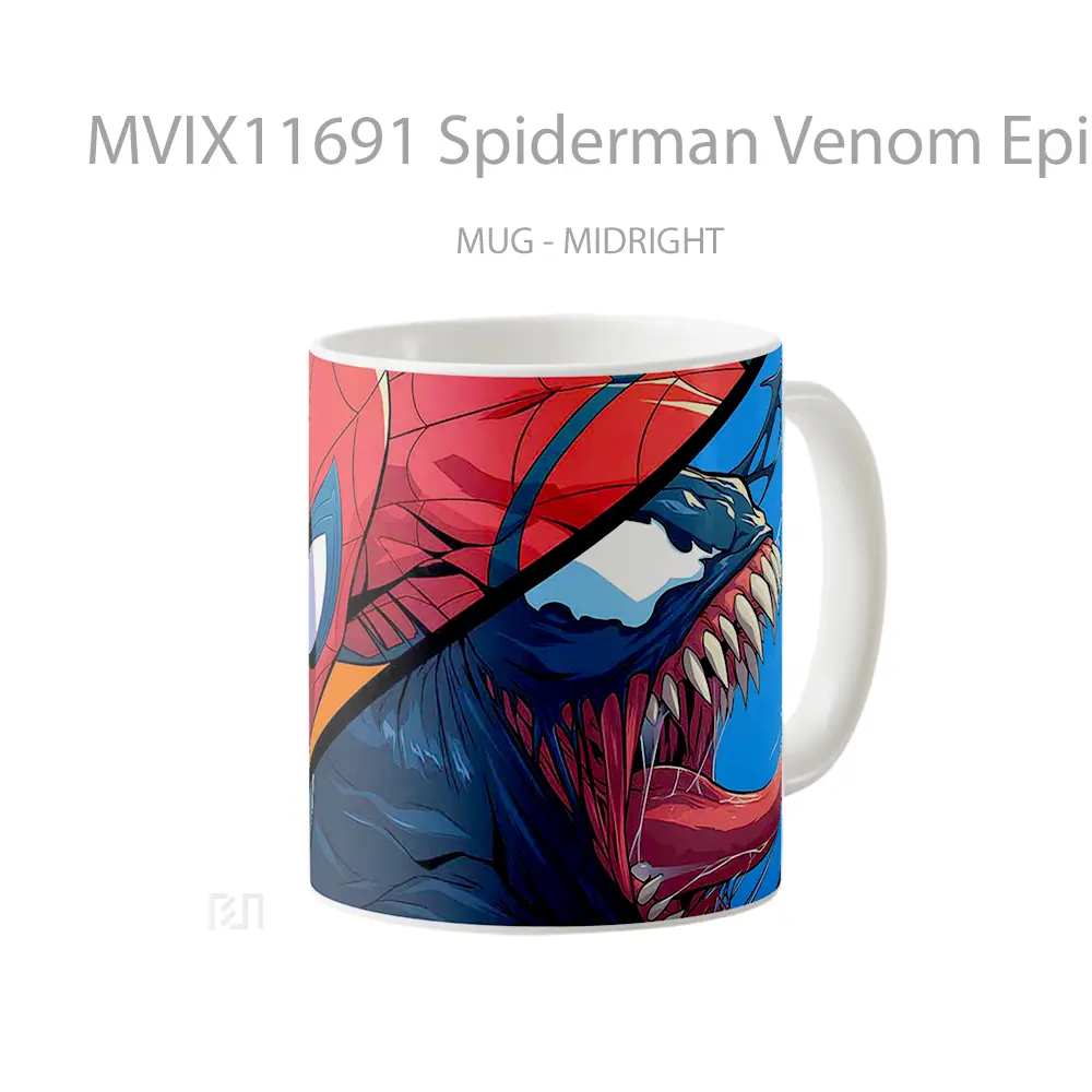 Mug Spiderman Venom Epic Dual Scene Hadiah Spesial Fans Superhero - All-side / Desain