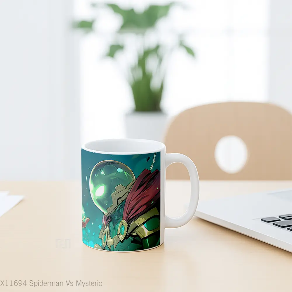 Mug Spiderman Vs Mysterio Koleksi Mug Film dan Komik - All-side / Desain