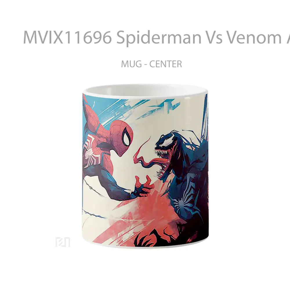 Mug Spiderman Vs Venom Action Scene Merchandise Karakter Ikonik