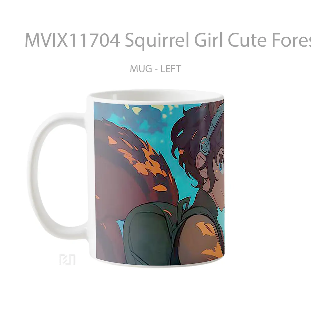 Mug Squirrel Girl Cute Forest Hadiah Lucu dan Menarik - All-side / Desain