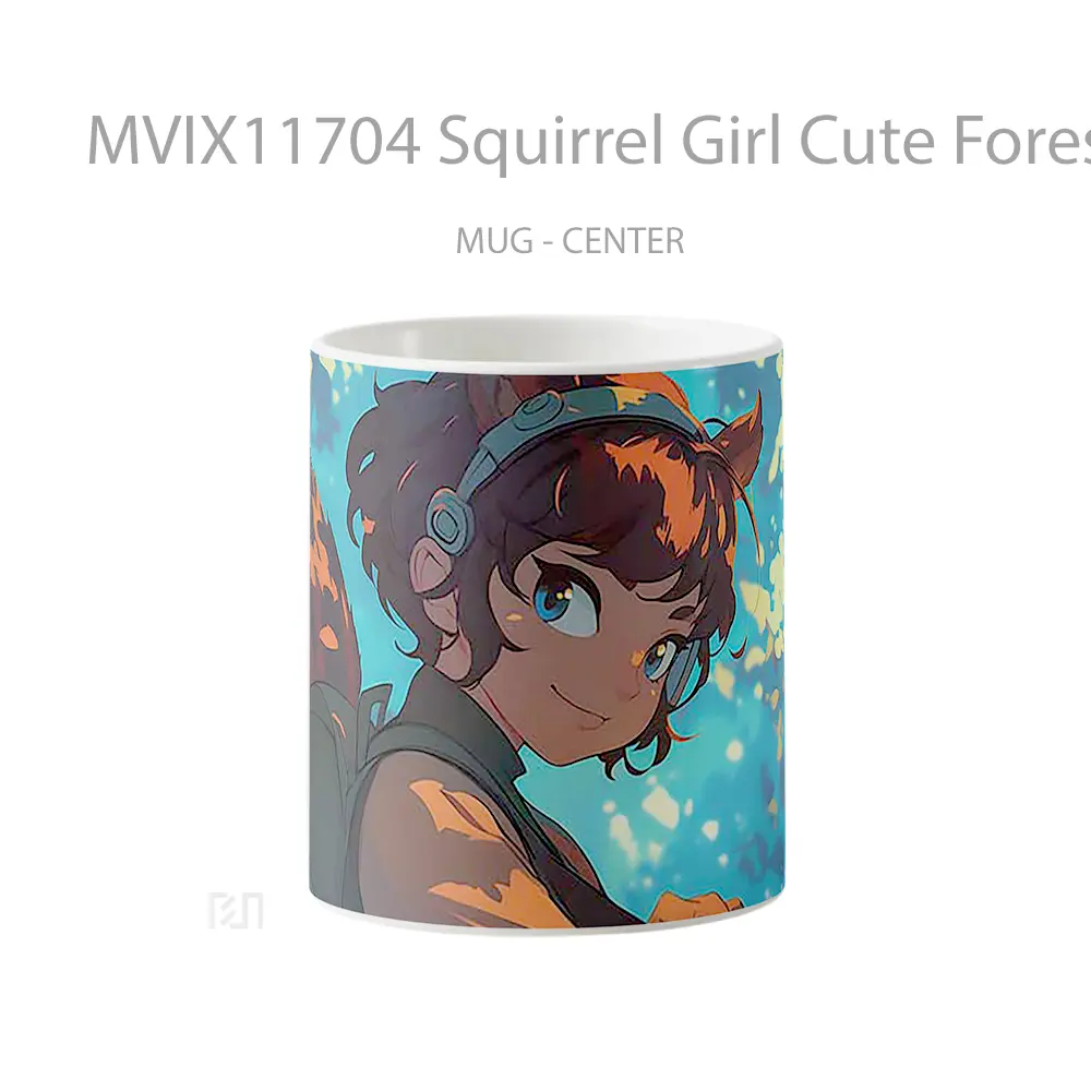Mug Squirrel Girl Cute Forest Hadiah Lucu dan Menarik
