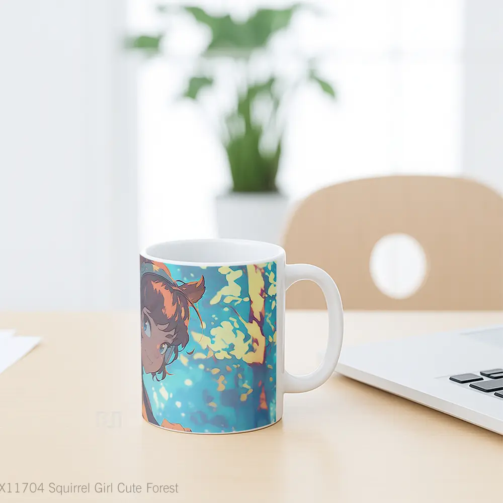 Mug Squirrel Girl Cute Forest Hadiah Lucu dan Menarik - All-side / Desain