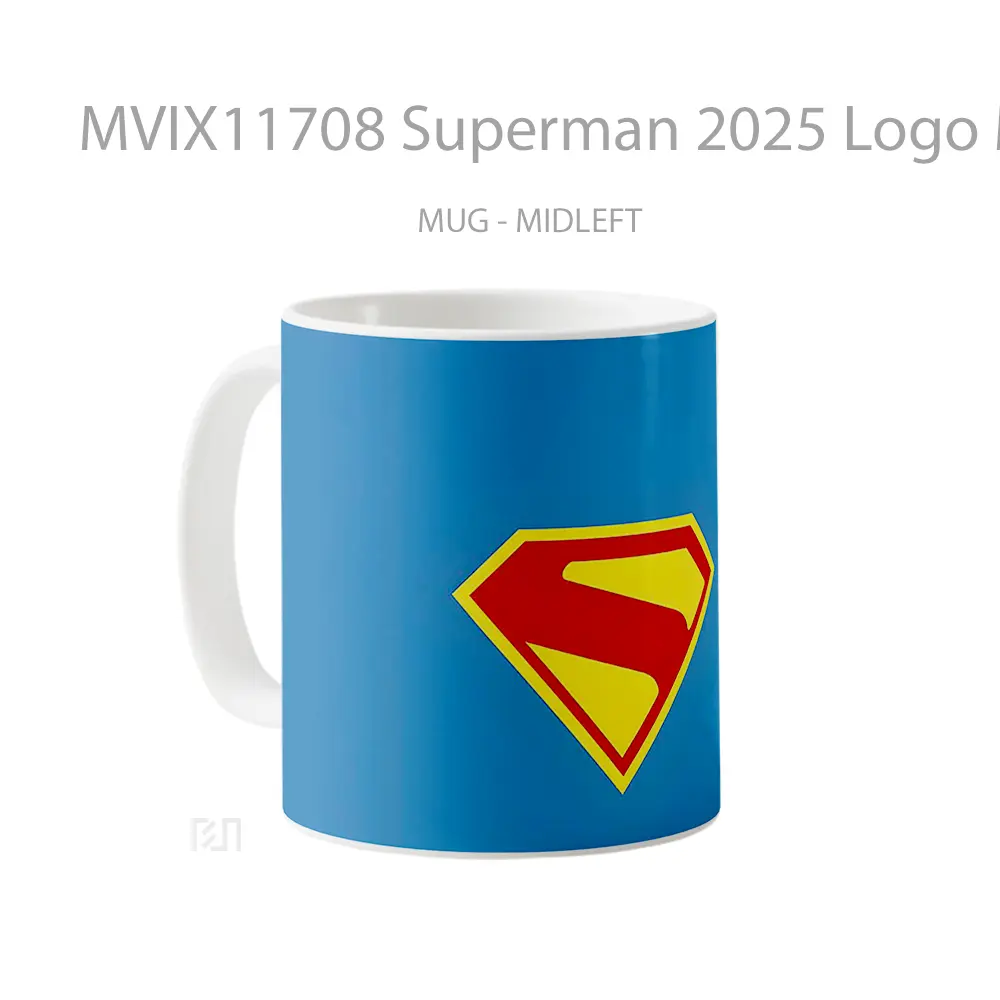 Mug Superman 2025 Logo Minimalist Blue Merchandise Karakter Ikonik - All-side / Desain