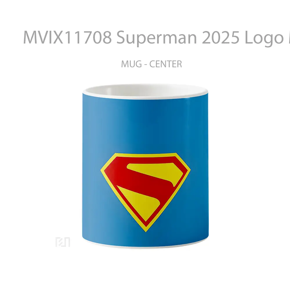 Mug Superman 2025 Logo Minimalist Blue Merchandise Karakter Ikonik
